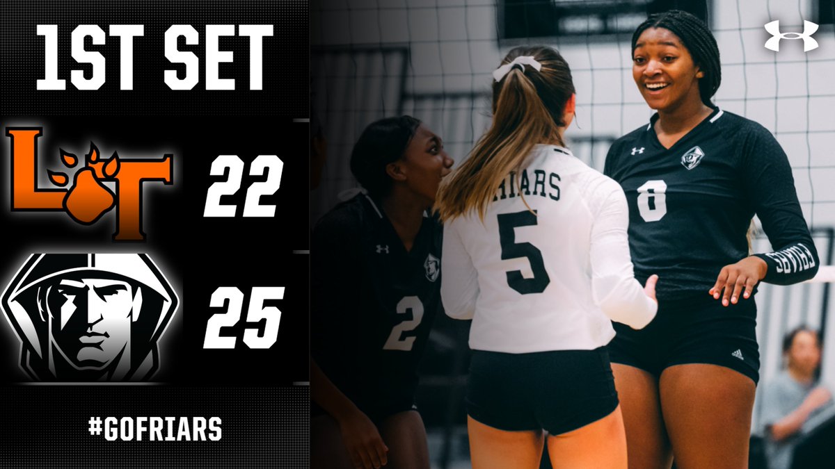 blathletics's tweet photo. π| It's a close first set but the Friars secure it with a #BerryBlock!
#GoFriars https://t.co/JulViSWBvP