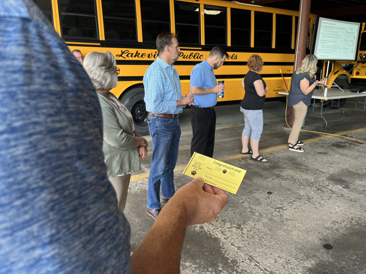 <a href="/LakevilleAreaPS/">Lakeville Area Schools</a> Elementary Principals partnering with <a href="/SchmittyandSons/">Schmitty & Sons</a> bus drivers in hopes of making bus riding a more positive experience this year. Thank you <a href="/SchmittyandSons/">Schmitty & Sons</a> for your partnership (and the awesome official Schmitty and Sons t-shirt).  We will wear it proudly!