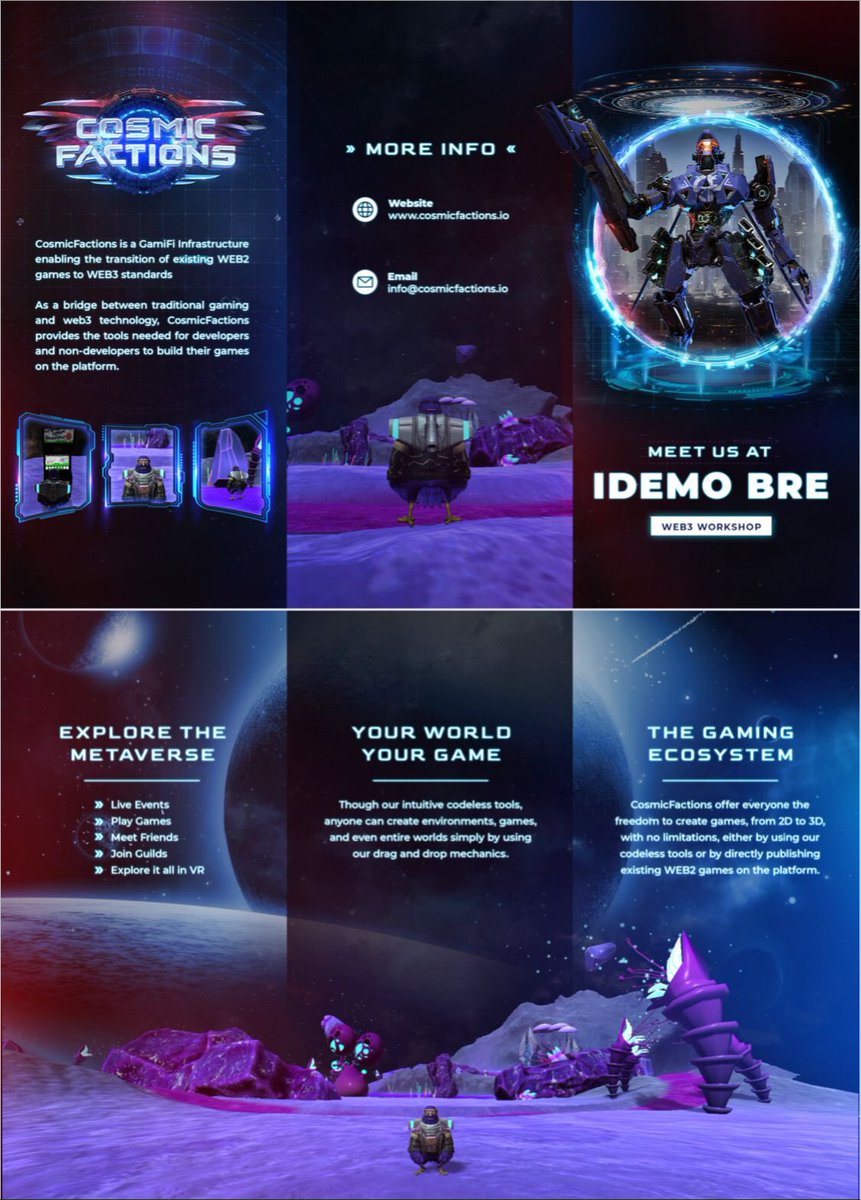 Cosmix_Ai's tweet photo. Hold on to your seatbelts, Metanauts!👩‍🚀We have a plutonic announcement to make!

We are delighted to announce our VR/AR debut at the IDEMO BRE #workshop August 27th. 💫

🗣That's right. Off to the stars we go🚀

For more information please visit👇
https://t.co/qJ0VoNeEjm https://t.co/pGCqwj3NRo