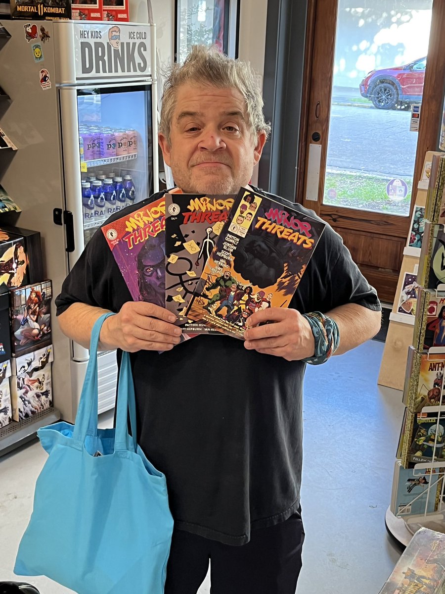 HUGE thanks to @pattonoswalt for stopping in to sign #MinorThreats from @DarkHorseComics! On sale tomorrow. And double thanks for supporting our local #savannah comic creators!