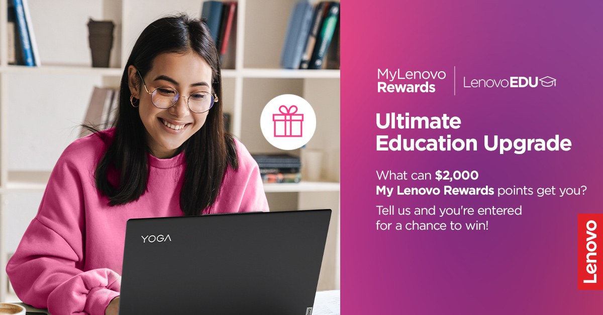 Tell us your inspiring story of how $2,000 in MyLenovo Rewards points could help you achieve your #education goals. Enter here to win: lnv.gy/3dVKoNS