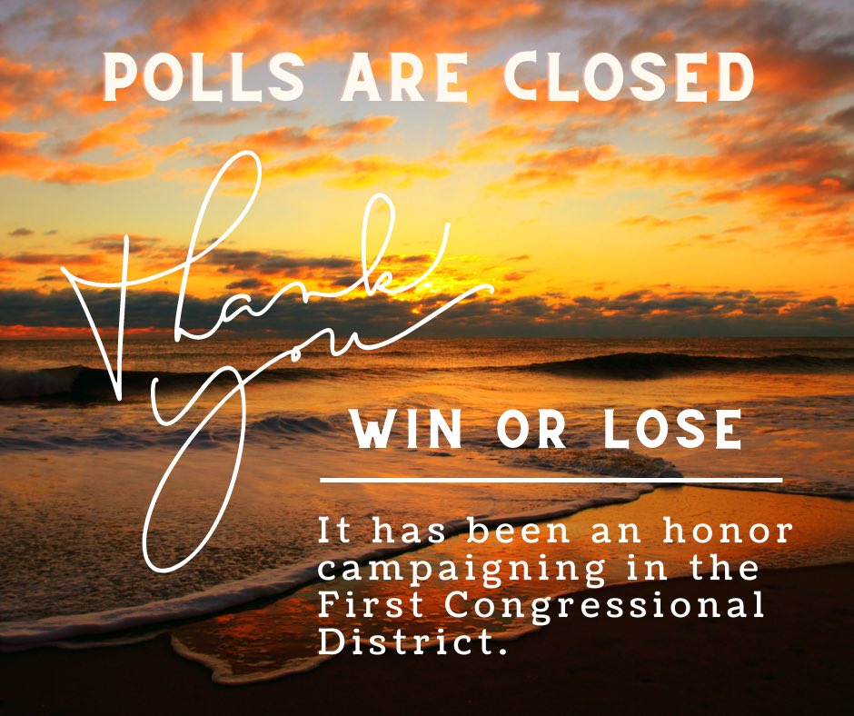 No matter what the results bring tonight, it has been an honor campaigning and meeting so many wonderful people of the First Congressional District! #peggyforthepanhandle