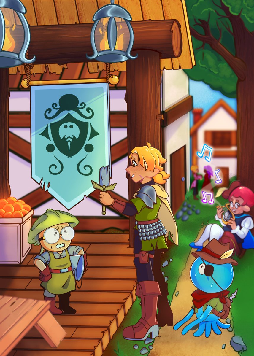 spac3trash_'s tweet photo. Behold! My piece for @InkopiaZine !!!

I had a lot of fun experimenting with this piece and using the fantasy themes &amp; setting! My agent 4, Ren, must have been on a wild adventure to end up with a sword like that...

#Splatoon https://t.co/6BlybLyDOR