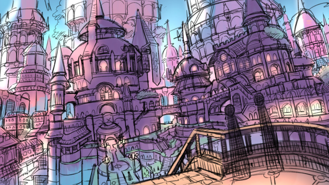 「sketch   →   line   →   final 」|FUYUMIKANのイラスト