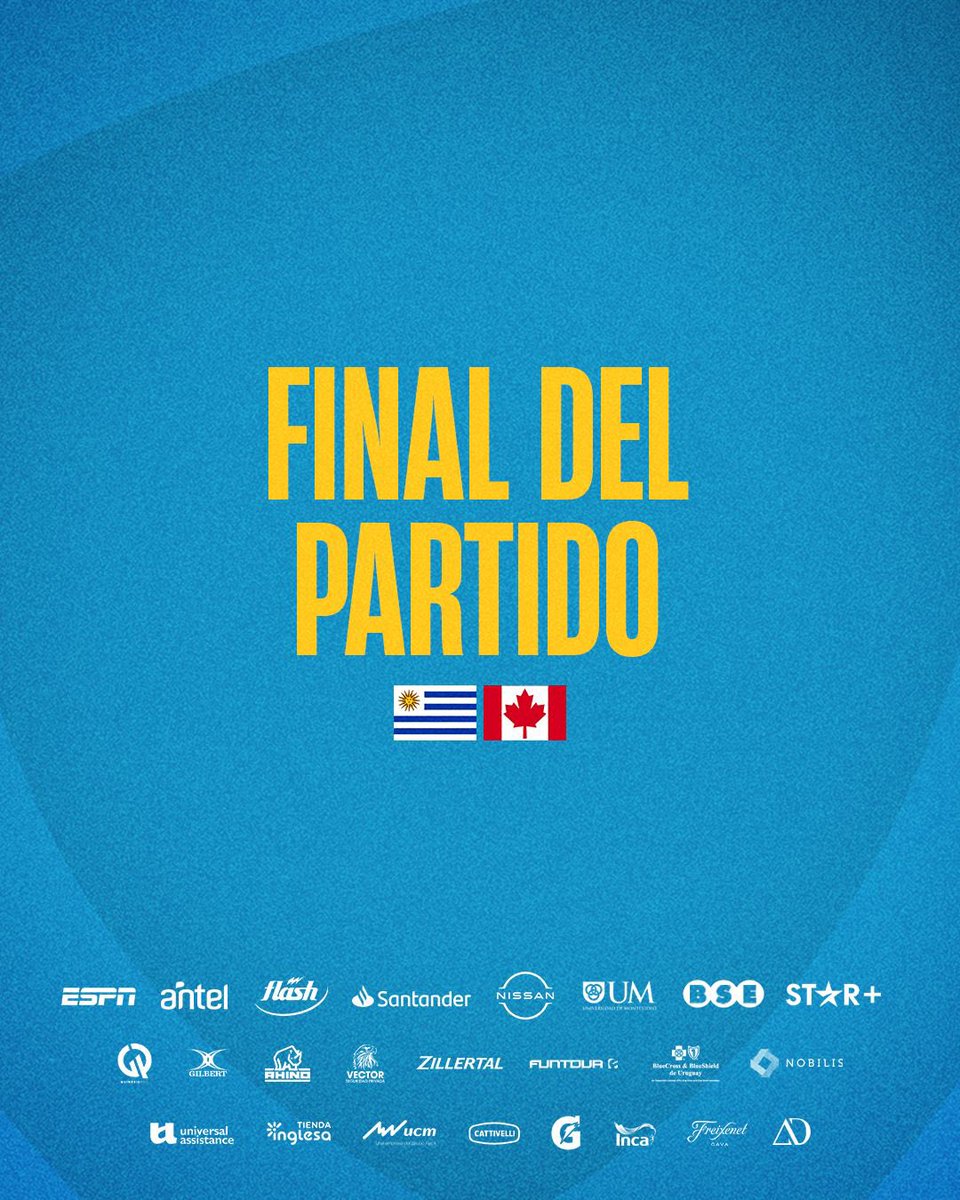 ¡𝐆𝐀𝐍𝐀𝐑𝐎𝐍 𝐋𝐎𝐒 𝐓𝐄𝐑𝐈𝐓𝐎𝐒! 🇺🇾 #Uruguay 45-28 #Canada 🇨🇦 #VamosTeritos