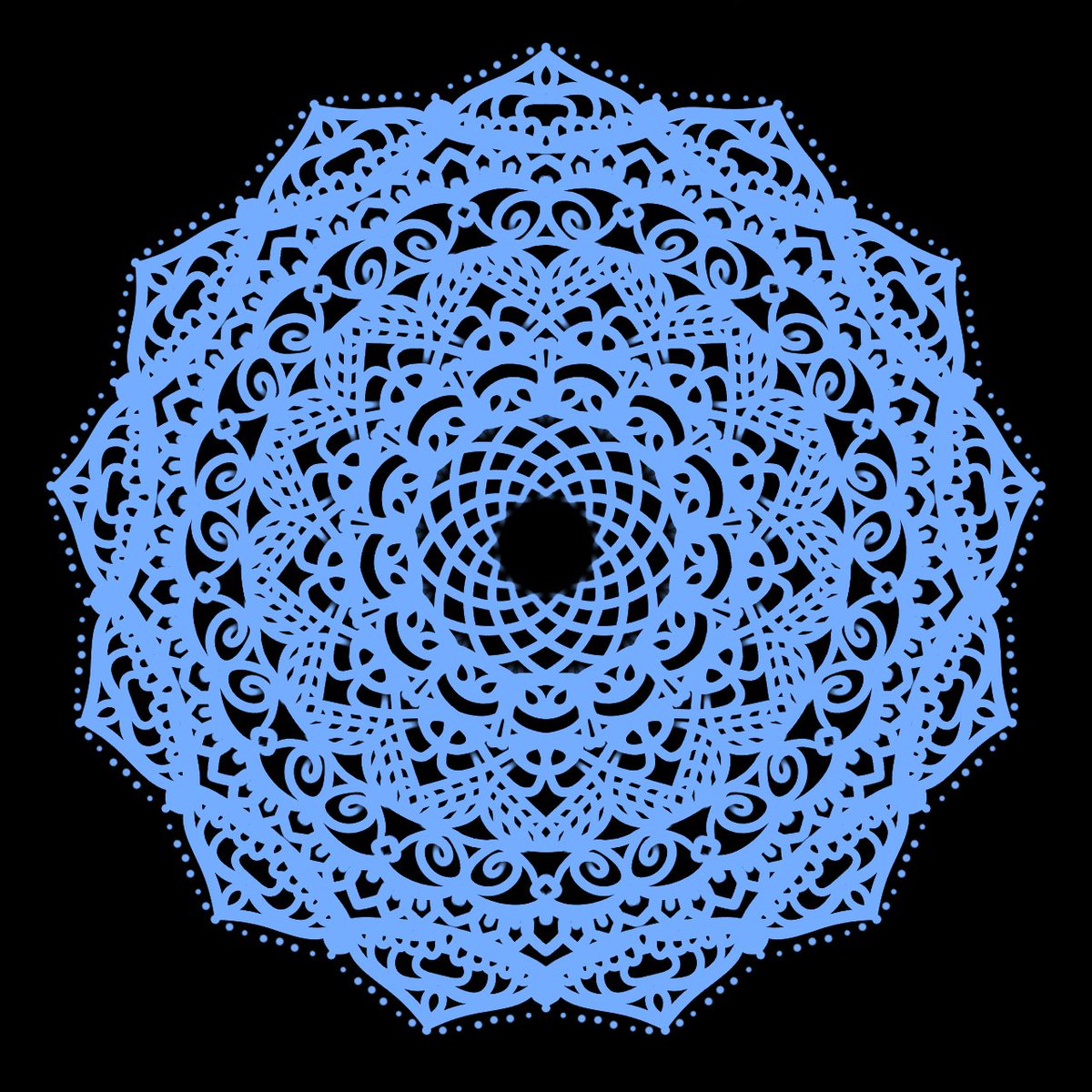 Funmilayx's tweet photo. Cold sea night. #art #fyp #digital #illustration #mandala. https://t.co/OgTrvFPt1P
