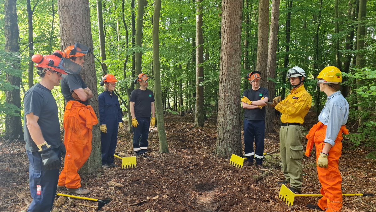 Thanks to @jafcotools for their delivery of new #rakehoes & #pulaskis just in time for @ForestryComm @LantraUK accredited Vegetation Fire Operator training module. Teaching colleagues the correct and safe way to use these tools is critical to successful #wildfire suppression.