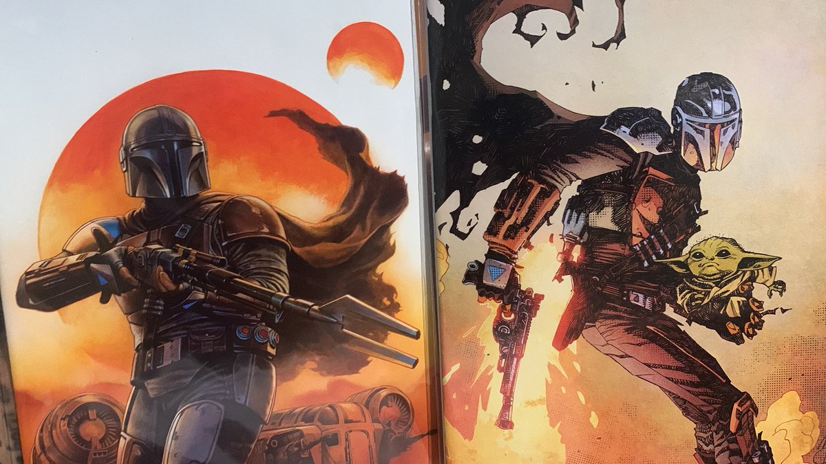 DreOrtizReads's tweet photo. My Two Favorite Covers!
Adi Granov Virgin & McCrea Virgin for Mando #1 !
#TheMandalorian #StarWars #StarWarsComics #MarvelComics #VirginVariants https://t.co/Sj2G9vN3M4