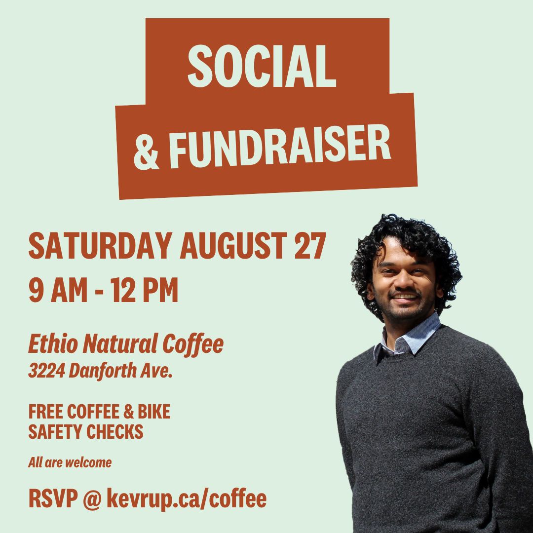 KevinRupasinghe's tweet photo. I'm having a fundraiser on Saturday! I hope you can come - stop by to say hello, grab a free coffee, &amp; get your bike checked. We'll even have facepainting for the kids. 

RSVP at https://t.co/Q3Rlq0EpAf.

See you there!

#ScarboroughSouthwest #Ward20 #TOPoli #TorontoVotes #ElxnTO https://t.co/y2z7PfOfup