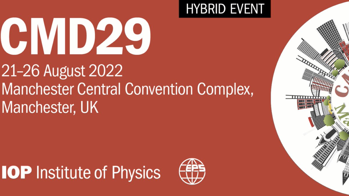 DMZumbuhl's tweet photo. Mini-Colloquium 
"Quantum electronics at ultra-low temperatures"
CMD29, EPS, Manchester UK

Wed, Aug 24, 2 pm - 3:30 pm GMT and 
Fri, Aug 26, 9 am - 10 am GMT

Organizers: @geresdi (Chalmers) and Haley (Lancaster) and @DMZumbuhl  (Basel)

Overview &amp; progress, on-site &amp; online https://t.co/xfSN5rwg8g