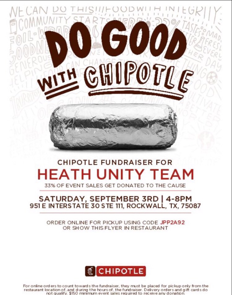 Join us on September 3rd at Chipotle to help raise funds for our year-long cultural appreciation celebrations!!