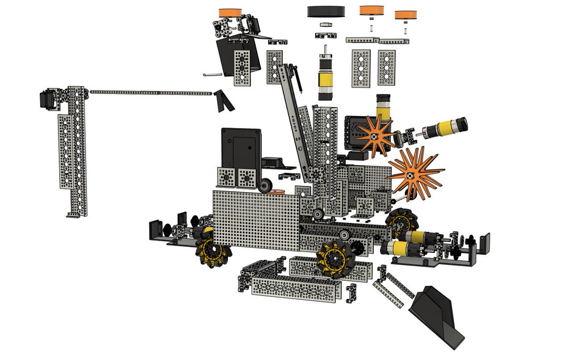 FTC10544's tweet photo. Our last season's Freight Frenzy robot would not have been a success without #goBILDA, #RevRobotics, #ColorFabb, #FormFutura, #NinjaTek, #Polymaker https://t.co/1EFj6Mu3Qd