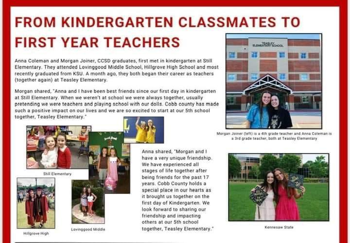Our very own third grade teacher Mrs. Joiner is a proud mom tonight! Her daughter Morgan, a former Still Elementary student herself, is featured in the Cobb County School District’s quarterly publication. Congrats to the Joiner family for a great story! #stillelementary #eagles