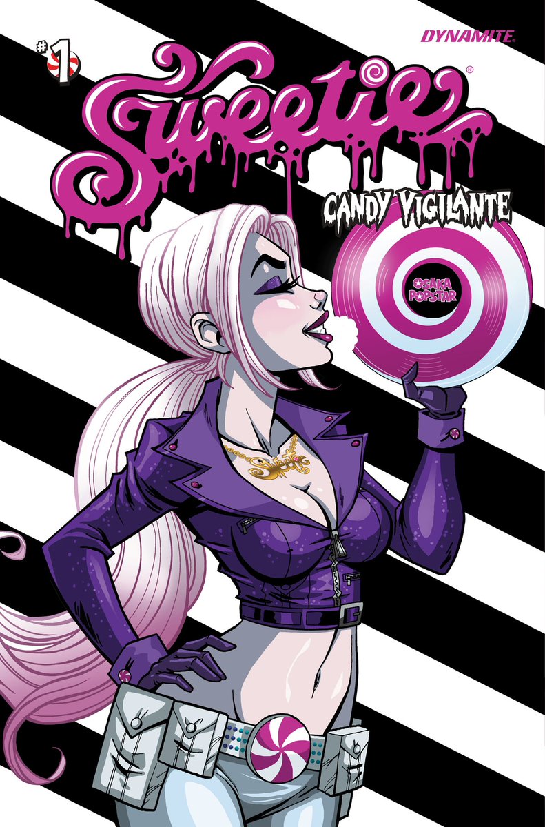 Blood! Guts! And a Sugar Rush! Get ready for SWEETIE CANDY VIGILANTE! The all-new series debuts Oct 5 from <a href="/DynamiteComics/">DynamiteComics</a> w/ 3 diff covers, retailer variants &amp; exclusives + free MP3 of Sugar, Sugar by Osaka Popstar. PRE-ORDER NOW at your favorite comic shop. It’s gonna be SWEET!