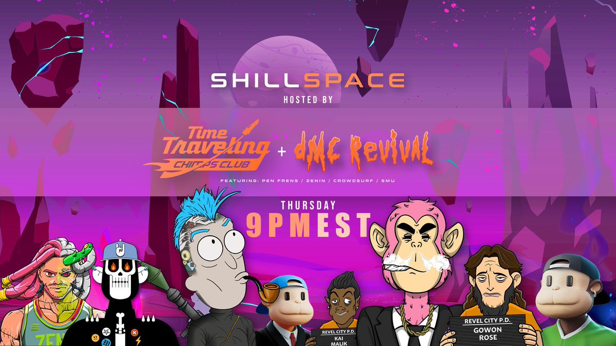 kevinwburger's tweet photo. @BoudoinKeith @TimeTravelingCC @DegenRevival @pen_frens @solanamonkeyuni @ZeninNFT @CrowdsurfNFT We be #shillin and #chillin like a #villin at #ShillSpace https://t.co/P0TrMLjEbN