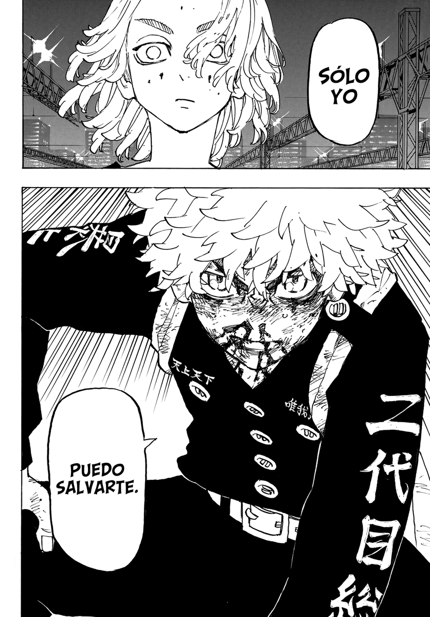 Hanagaki_Dan's tweet photo. Cómo siempre no importa la situación y la persona, hanagaki takemichi nunca se rinde jamás
#TokyoRevengers266 #tr266 https://t.co/QgbkK5FM4d