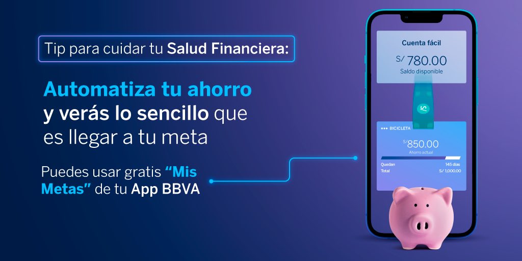 bbva_peru's tweet photo. ¡LLEGAR A TU META DE AHORRO es mucho más fácil con #MisMetas!

Solo programa el monto y fecha de tu ahorro, y ¡listo! verás lo sencillo que es alcanzar esa oportunidad Conoce más aquí: https://t.co/a1ZChMgGHn https://t.co/VyxtTAGrsy
