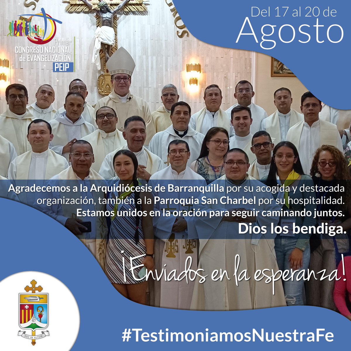 Agradecemos a la <a href="/ArquidiocesisBq/">ArquidiocesisBq</a> por su acogida y destacada organización. Dios recompense su generosidad y gestos de cercanía y fraternidad <a href="/episcopadocol/">Conferencia Episcopal de Colombia</a>
#DiócesisDePasto #PEIP #CongresoPEIP #Sinodalidad #TestimoniamosNuestraFe