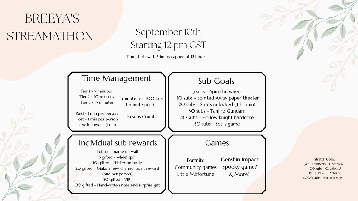 hiitsbreeya's tweet photo. I’m having a #streamathon on September 10th!! 

It’s gonna be a good time 🥳 https://t.co/TdgYs6Wen3