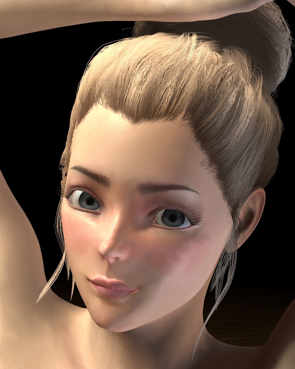 だいぶ顔ととのってきた。ちょっと角度かえると目ん玉が漏れるけど…。 