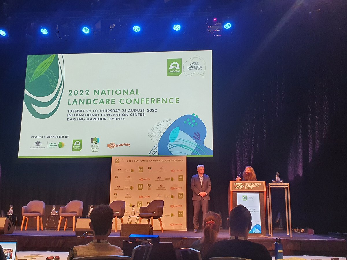 LandcareSA's tweet photo. Day 2 of the National #Landcare Conference starting off with a poignant and inspiring keynote speech by Prof. Mark Howden about climate change and the impact of landcare.

#landcareconf22 @LandcareAust https://t.co/VSO8ZojCgS