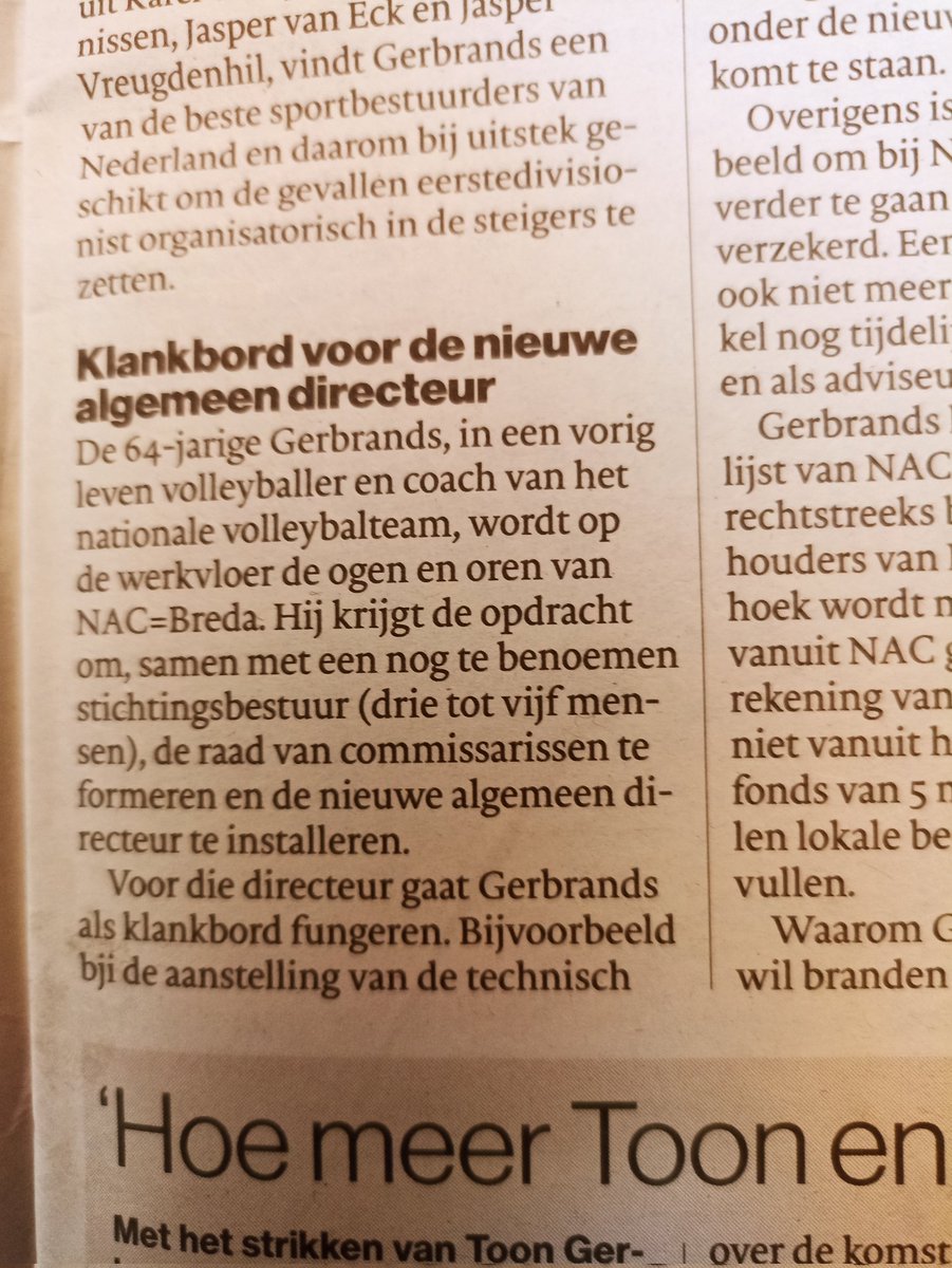 Mooie kans voor <a href="/NACnl/">NAC Breda 💛🖤</a> om ook wat vrouwenkracht binnen te halen. Het stadion zit al voor 30% vol met vrouwelijke fans, nu organisatie nog <a href="/NAC_Fans/">NAC Breda</a> <a href="/_NACBreda/">NAC Breda Nieuws</a> <a href="/ClubraadNAC/">Clubraad NAC</a> <a href="/BredaNuNACpraat/">BredaNu NACpraat (De Rat)</a> #vrouwenkracht #evenwicht