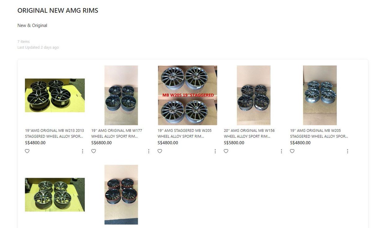 propelauto's tweet image. Brand New AMG Rims available in 18", 19" 20" #BigSale

Shop now at #carousell 👇🧑‍💻
carousell.sg/.../7d8cdf92-8…
#Origianl #New #AMG #AlloyWheels #Mercedes #W177 #W156 #W205 #W213
#Singapore #Pitstop #TyreShop #ScrapYard #PropelAuto #AutoParts