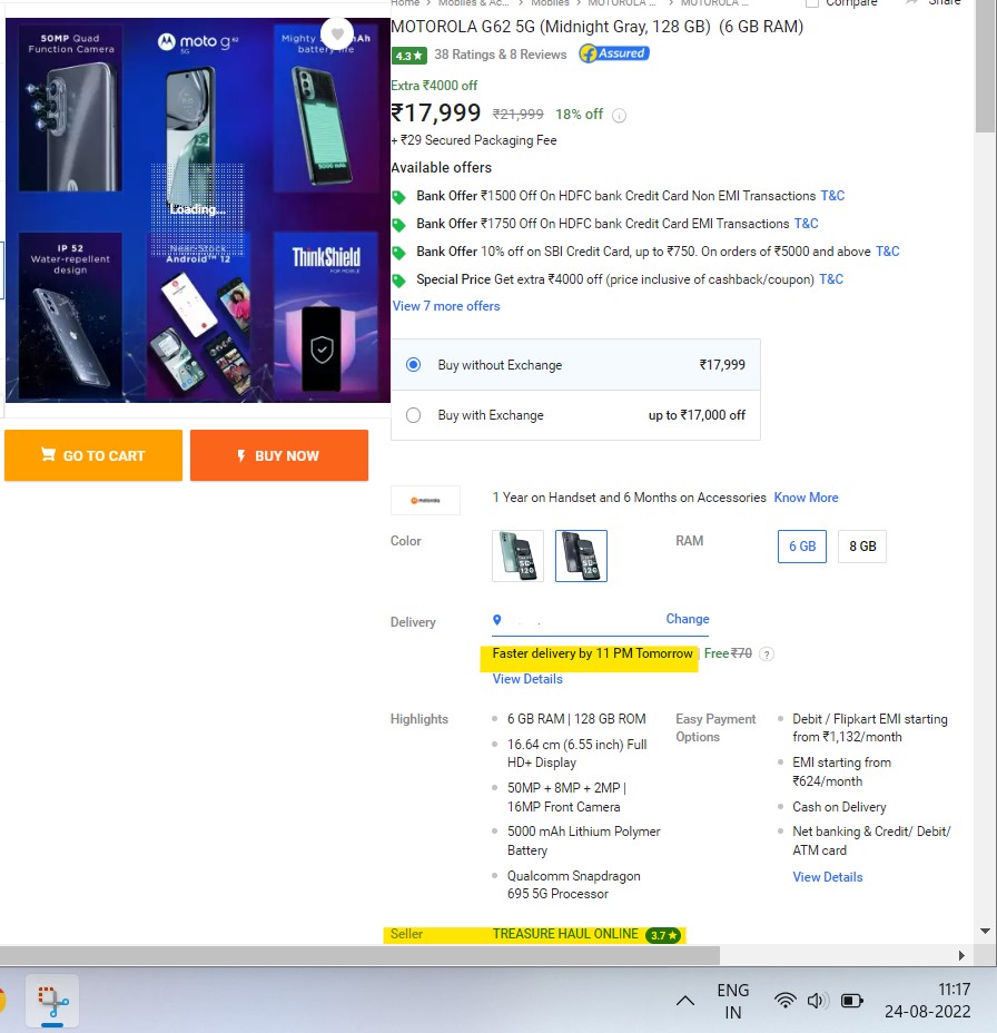 Vajresh's tweet photo. @flipkartsupport the seller hasn't dispatched my order yet for a week but providing 2 day delivery for orders placed today. Order OD125774603247429000. How fair is it on part of the seller? doesn't make sense to cancel and place a order today to get a delivery in 2 days then? https://t.co/LlGptyGodg