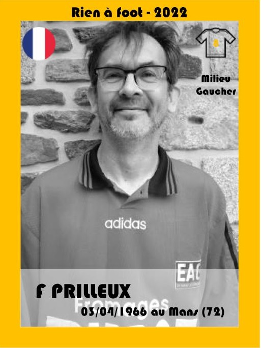 AMP_Editions's tweet photo. Huitième auteur de "Rien à foot" : Frédéric Prilleux 
✒️Né en 1966, il est coauteur, avec M. Pelé, de Kop d’immondes (Le Poulpe, 1998) et La Parabole de la soucoupe, collection « Pierre de Gondol », aux Éditions Baleine (2002). Il a publié une trentaine de nouvelles.
#rienafoot https://t.co/h8Y2x8CMJ2