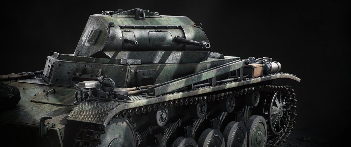 MaxRoetzler's tweet photo. Old Panzer II model, retextured with #SubstancePainter. A few more images on #artstation https://t.co/aZDXXqh30L https://t.co/uN125C43OW