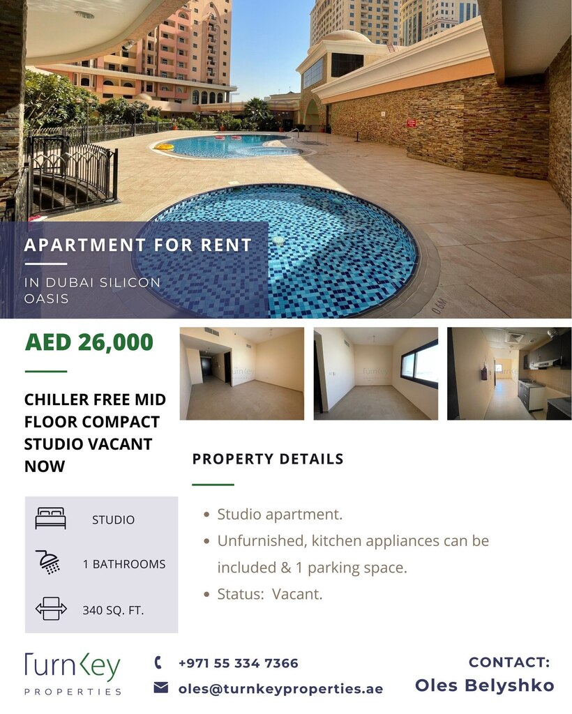 Turnkey Properties on Twitter "Apartment for rent in Dubai Silicon