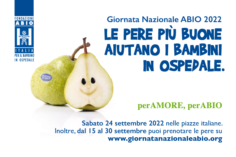 ABIORoma's tweet photo. -1 mese alla Giornata Nazionale ABIO!! 🍐🤩😍
Sabato 24 settembre ti aspettiamo per la Giornata Nazionale ABIO! Vieni a conoscere i volontari ABIO, ti racconteranno la loro esperienza. Tutti potranno sostenere ABIO e ricevere un cestino di pere, simbolo della Giornata! 😊 https://t.co/fsTKme300L