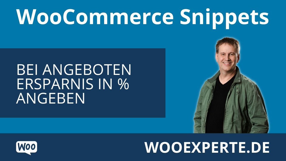 WooExperte's tweet photo. Video-Anleitung #WooExperte: Das folgende #WooCommerce #Snippet zeigt bei einem Angebot auf der Produktseite in WooCommerce die Ersparnis in % an. So kann der Kunde sofort erkennen, wie viel Prozent das Produkt billiger angeboten wird. https://t.co/uN1miHPsTJ https://t.co/5dAIl0WSQP