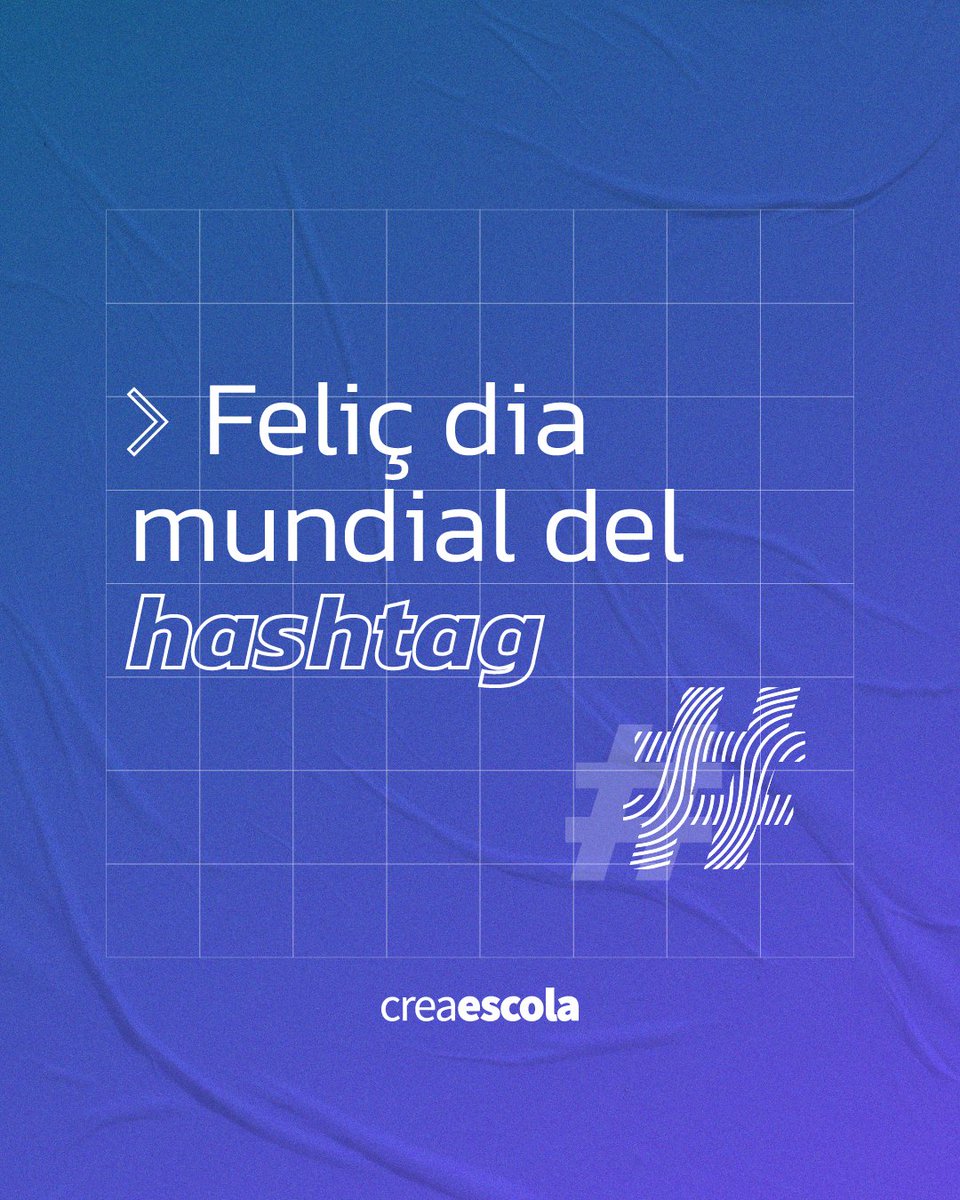 Feliç Dia Mundial del Hashtag! 📲
Se celebra aquest dia en record a Chris Messina, un usuari de Twitter que el dia 23 d’agost de 2007 va proposar utilitzar una # per a agrupar el contingut similar en una mateixa categoria a les xarxes. Quin hashtag és el que més feu servir?