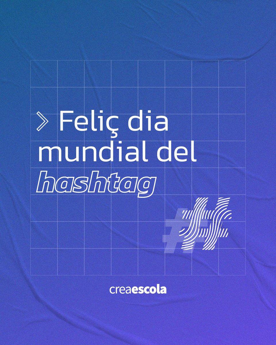 Feliç Dia Mundial del Hashtag! 📲 Se celebra aquest dia en record a Chris Messina, un usuari de Twitter que el dia 23 d’agost de 2007 va proposar utilitzar una # per a agrupar el contingut similar en una mateixa categoria a les xarxes. Quin hashtag és el que més feu servir?