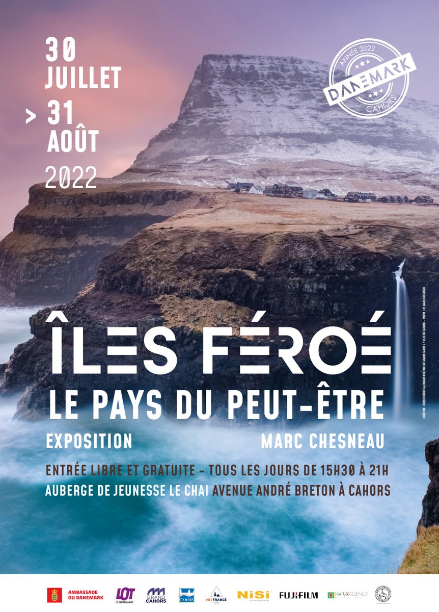 marc_chesneau's tweet photo. Il reste quelques jours pour profiter de l'exposition photo au Chai à Cahors sur les Îles Féroé !
Entrée libre tous les jours de 15h30 à 21h jusqu'au 31 août.
Renseignements : 05 36 04 00 80
#cahors @Cahors_Agglo  @Cahorsvalleelot #expophoto #ilesferoe @DanemarkenFR https://t.co/t7rMypAnxn