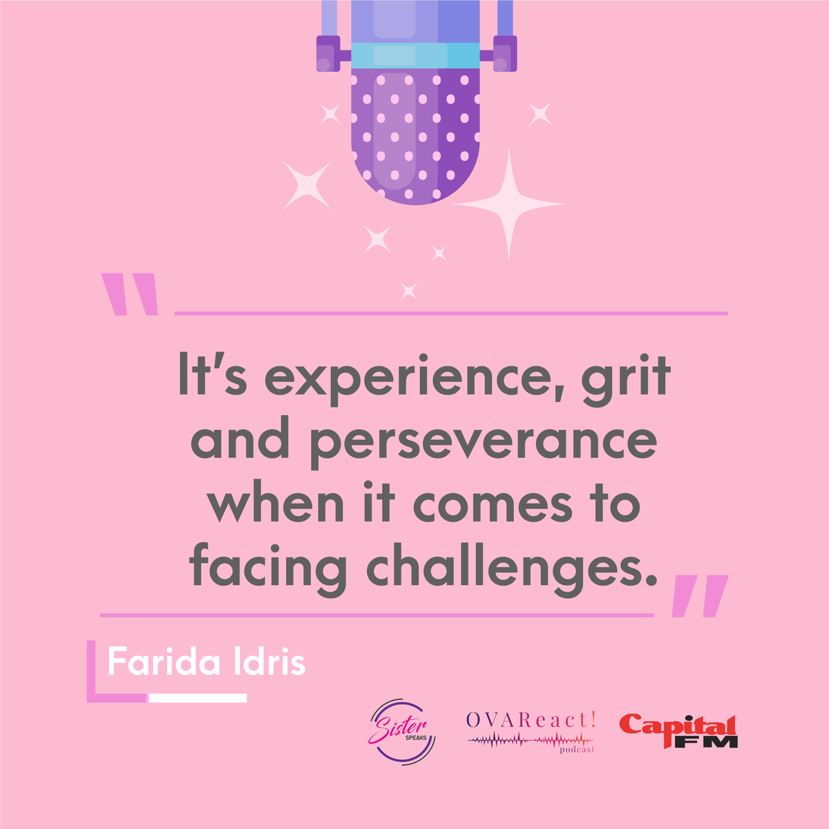 CapitalFMKenya's tweet photo. The road to leadership is never easy; @faridaidris shared three traits that helped her along the way. 

Listen to the full episode of the #OVAReactPodcast here: https://t.co/prYUsUYlnB 
#LetsOVAReact #SisterSpeaks254 #SisterSpeaksGlobal https://t.co/bl7J5tFrha