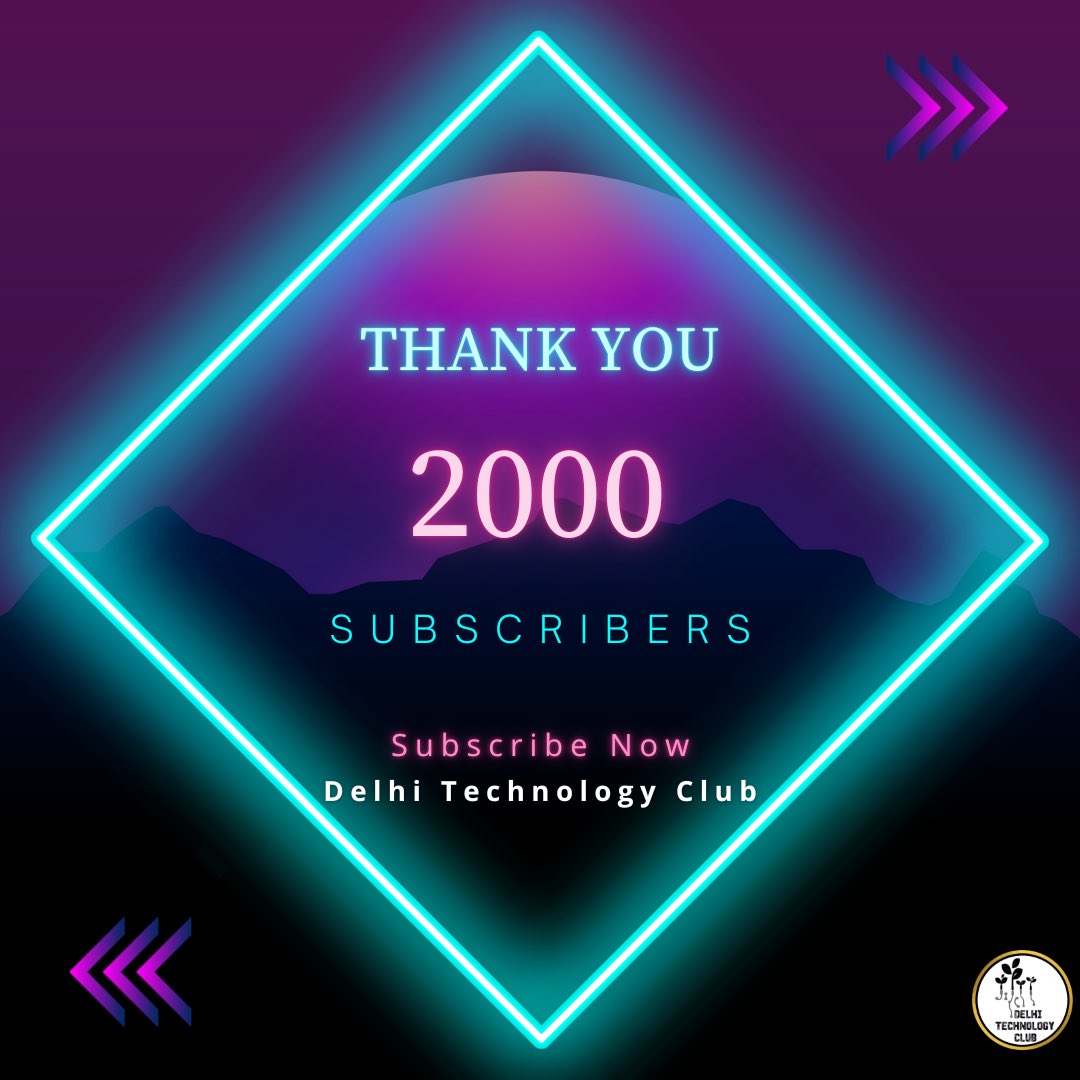 DelhiTechoClub's tweet image. Our YouTube channel crossed 2k subs! Thank you Subscribers for your love 😊 
youtube.com/c/DelhiTechnol… 
 #2kcreator @YTCreatorsIndia