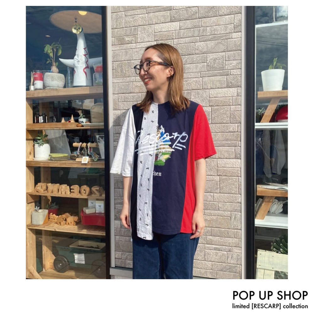 evoluir2002's tweet photo. 『#RESCARP _limited collection POP UP STORE』@金沢店
□RESCARP TEE
RESCARP印(プリント)がデザインされた人気の定番リメイクTee。
好きな色や好きなグラフィックが入ってると嬉しくて笑っちゃう!
#evoluir #金沢市 #石川県 #リメイクT #tシャツ #remake #古着リメイク #ポップアップストア https://t.co/H7gJJJNagH
