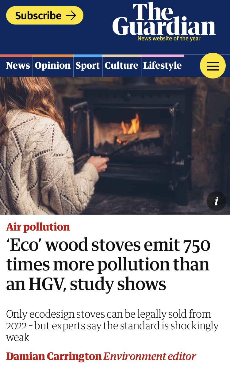 @VicGovEPA EPA Victoria advice to communities to meet their GED: “reduce #woodsmoke” by correct wood-heater operation ≠ NO SAFE LEVEL science

Even the most efficient modern eco stove has been found to emit 750x more PM2.5 than a HGV

Give communities THE FACTS:
#StopBurningStuff