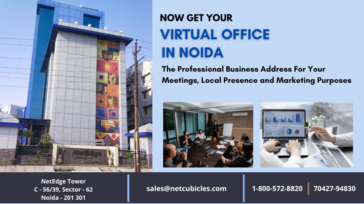 netCubicles's tweet photo. Now Get your #Virtualoffice in Noida.                                                                                            The Professional Business address for your #meetings, local presence, &amp; marketing purposes.
Visit: https://t.co/A9xAUtpeFT
#netedge  #netedgetower https://t.co/3iAtkhvZ9g