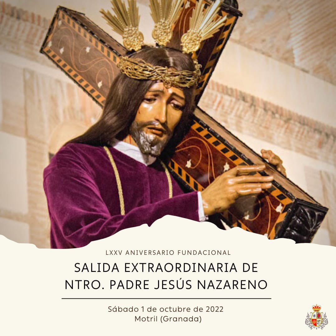 I 75 ANIVERSARIO FUNDACIONAL I

SALIDA EXTRAORDINARIA 💜 ACOMPAÑAMIENTO MUSICAL 

Informamos que la Agrupación Musical Lágrimas de Dolores de San Fernando, Cádiz, será la que vaya tras el paso de Ntro. Padre Jesús Nazareno en su Salida Extraordinaria el próximo 1 de octubre.
