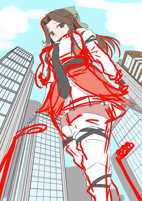 概ねこれでいきますが、神通はちょっと描き直した方がいいですねぇ
あおりムズイ

身体のバランス修正すればもう少しいい感じになると思います 