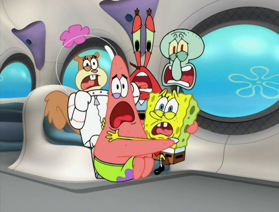 spongebob patrick sandy squidward mr krabs