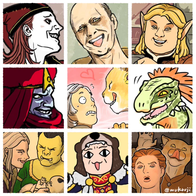 #faceyourart I'm surprised most of the characters I chose are smiling! 