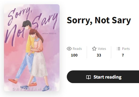 daedreamerr_WP's tweet photo. Part 05 and 06 of Sorry, Not Sary are up! 🤍

Also, happy 100 reads! Thank you so much! 🎉 #daedreamerrSorryNotSary

Check it out here: https://t.co/EDZwaG8ZVC https://t.co/4lWpxiUOrV