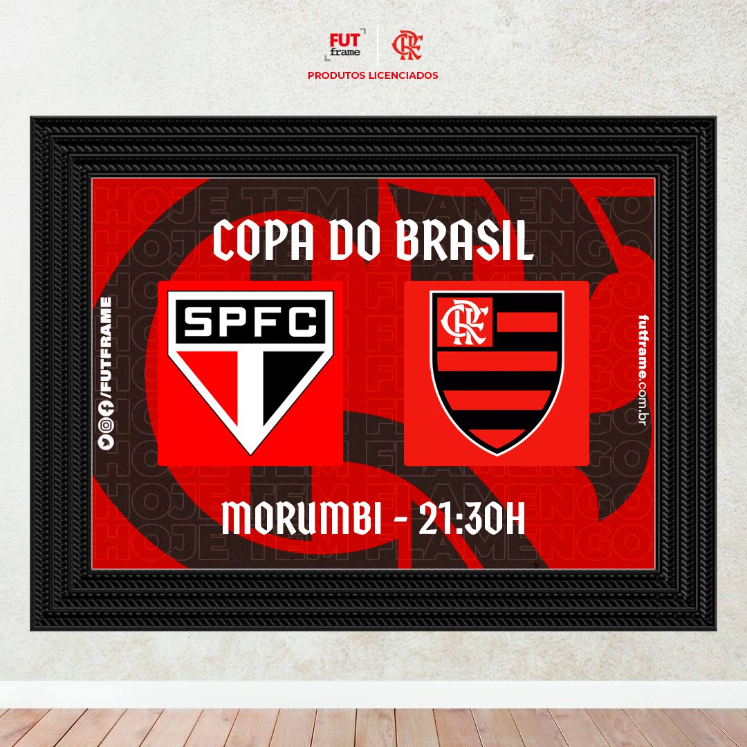 futframe's tweet photo. HOJE TEM FLAMENGO! 🔴⚫
O @Flamengo encara o São Paulo às 21:30h, pela Copa do Brasil. 🏆
#FutFrame https://t.co/dsHceTYBWS