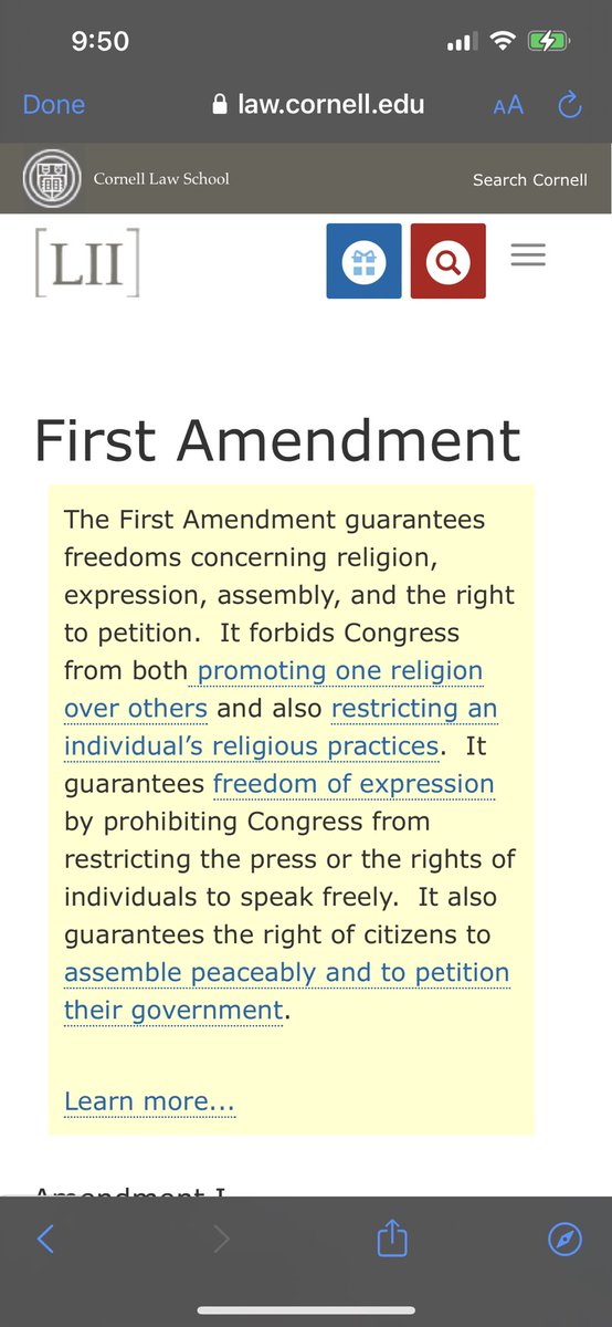 LaLaLand1974's tweet photo. Hi just an FYI #Constituion #Cornell #1stAdmendment this ๐๐ฝ is EVERY #Americans right no matter your PARTY #RNC #DNC that said all Americans are fed up Constitution the Bullsnot on both sides ! #Constitution https://t.co/UcjGj5YNdx
