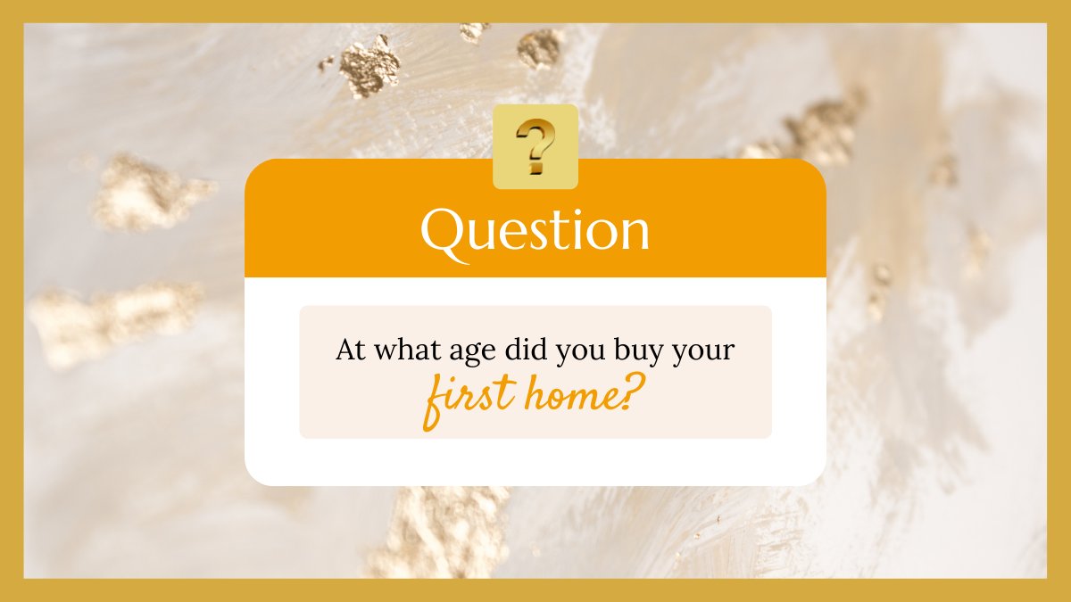 AlexandraSDRE's tweet photo. I'm curious! At what age did you purchase your first home?
The average age of a first-time homebuyer is 34. Did you become a homeowner before that? 🙌🤩

#RealestateQuestion https://t.co/2YwJoj4b5L