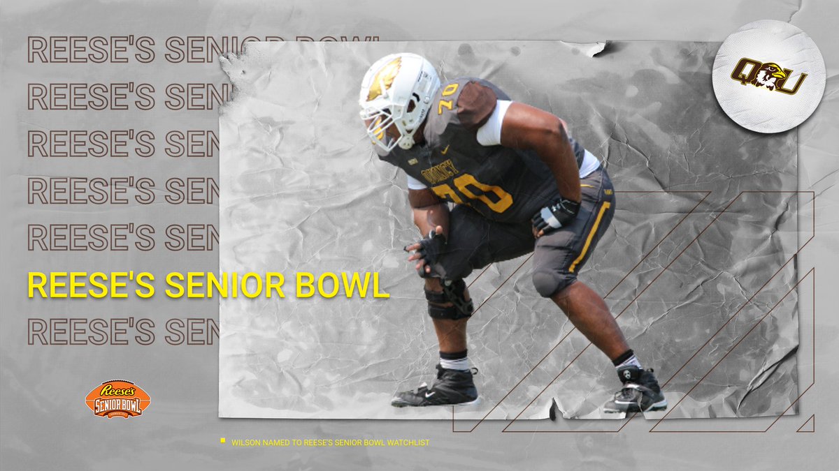 BREAKING: @QUFootball Offensive Lineman B.J. Wilson has been named to @seniorbowl watchlist! He is the only one from the @GLVCsports and one of 9 D2 schools represented!
